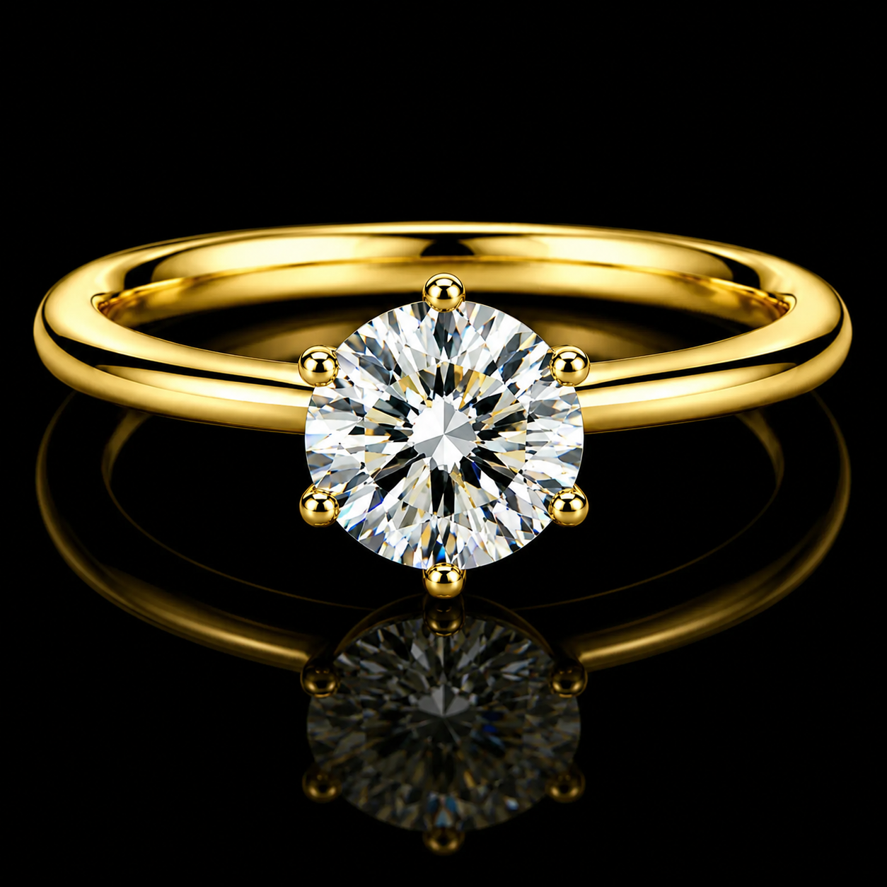 MINIMALIST SOLITAIRE MOISSANITE RING