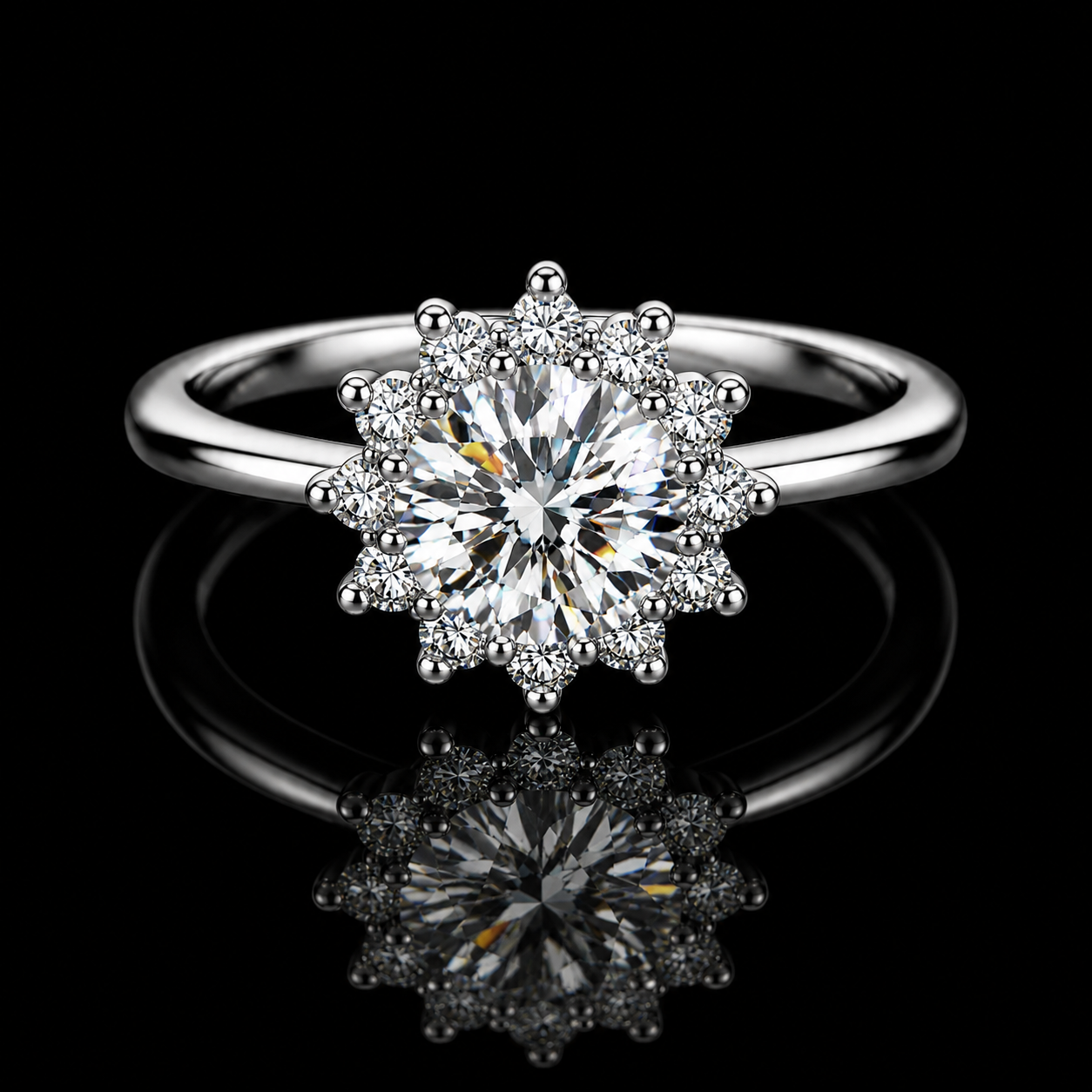 RADIANT HALO MOISSANITE RING
