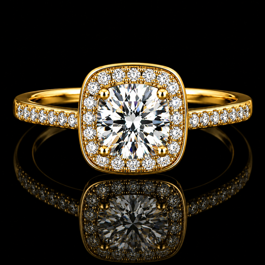 CUSHION CUT MOISSANITE RING