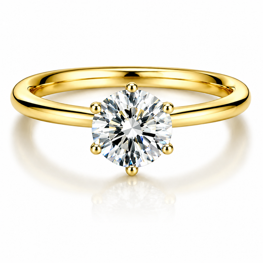MINIMALIST SOLITAIRE MOISSANITE RING