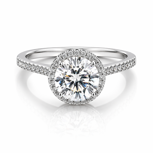 MOISSANITE HALO RING