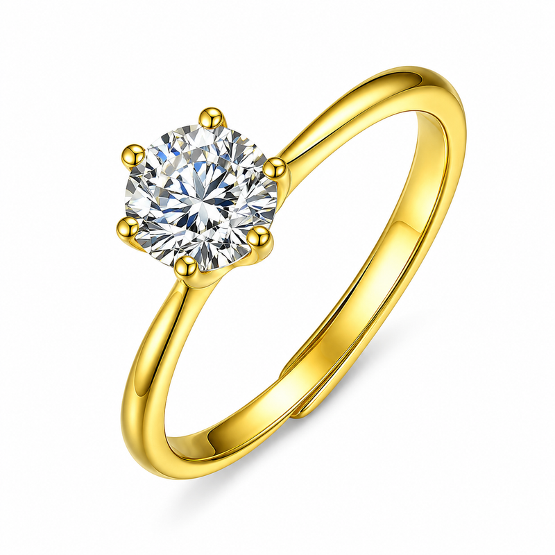 Moissanite Stud Rings