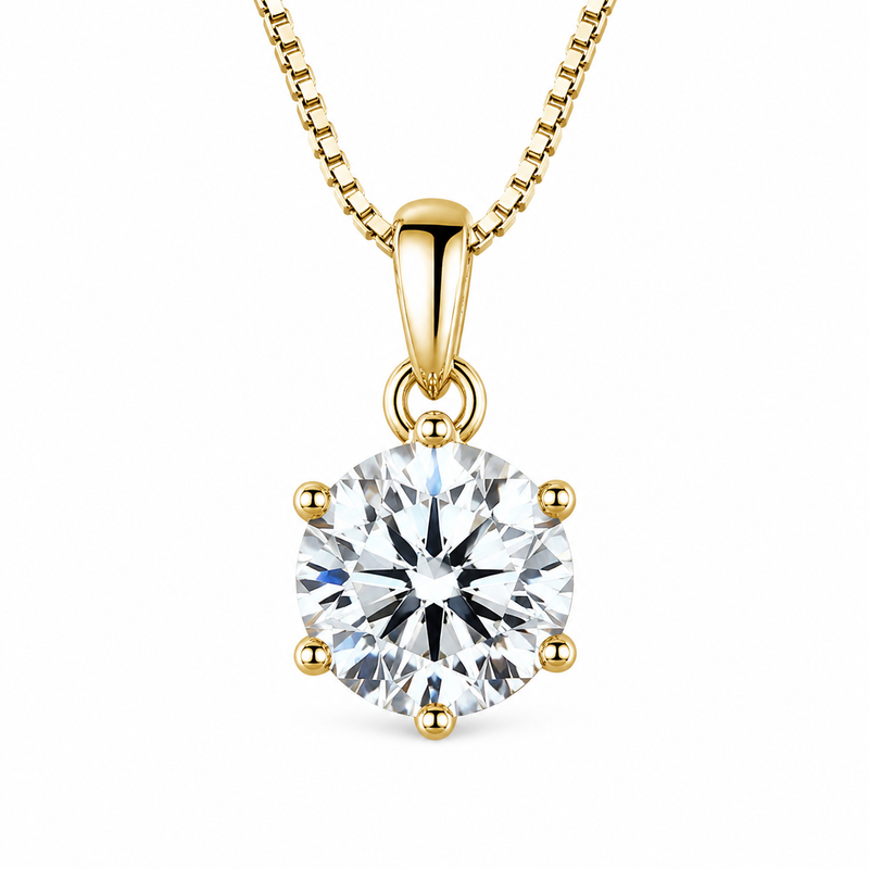 Moissanite Stud Necklace