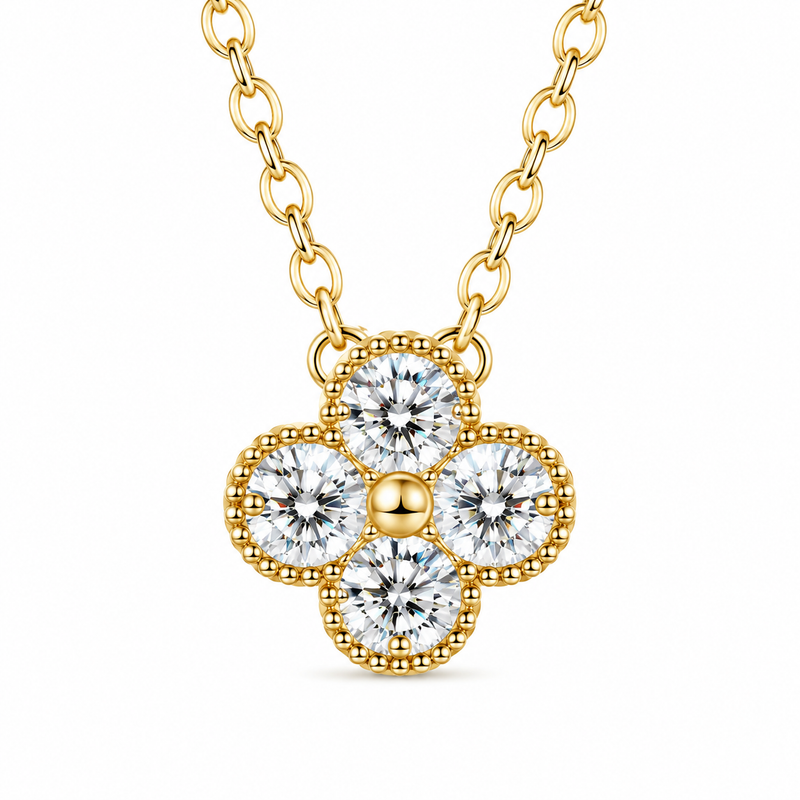 Moissanite Clover Necklace