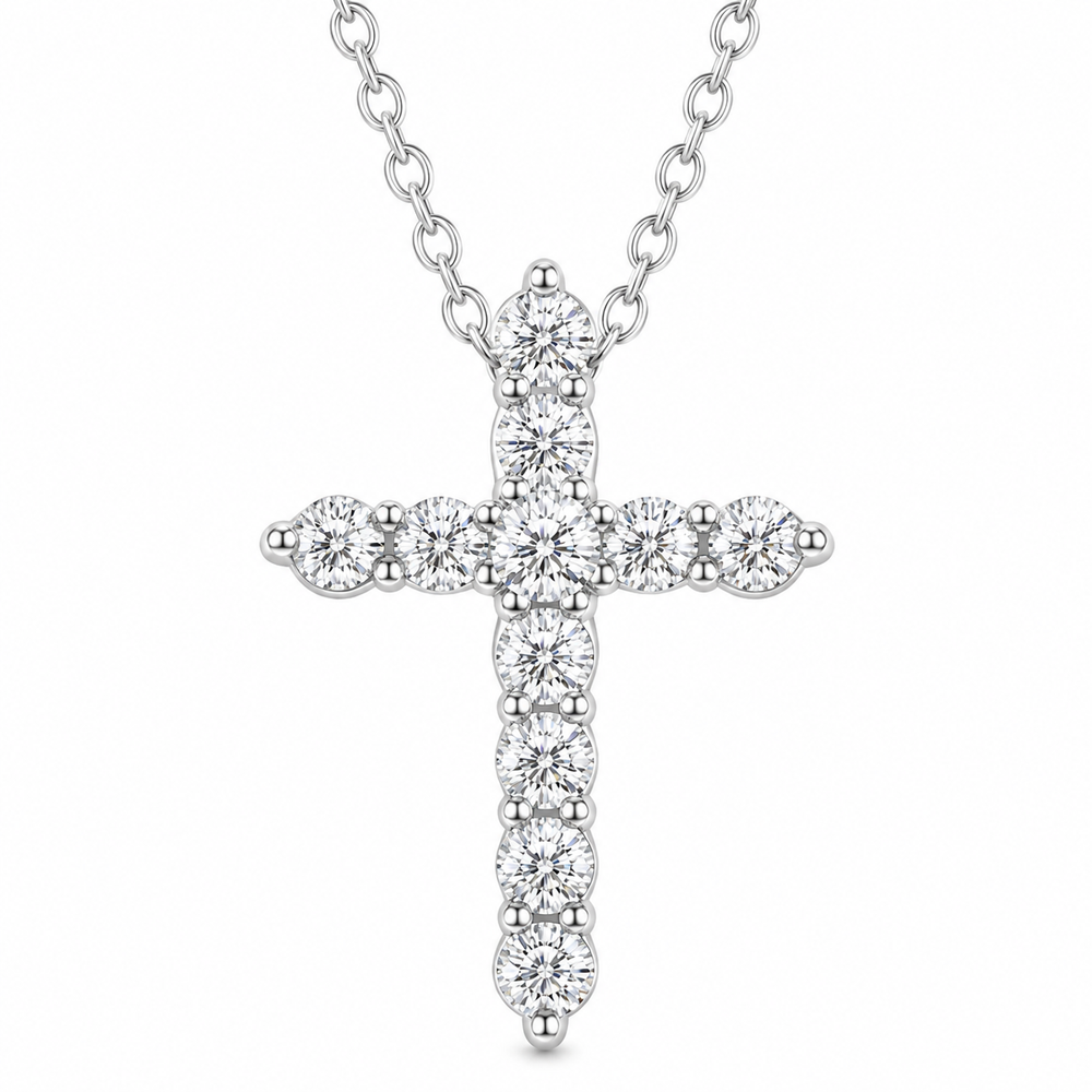 Moissanite Cross Necklace