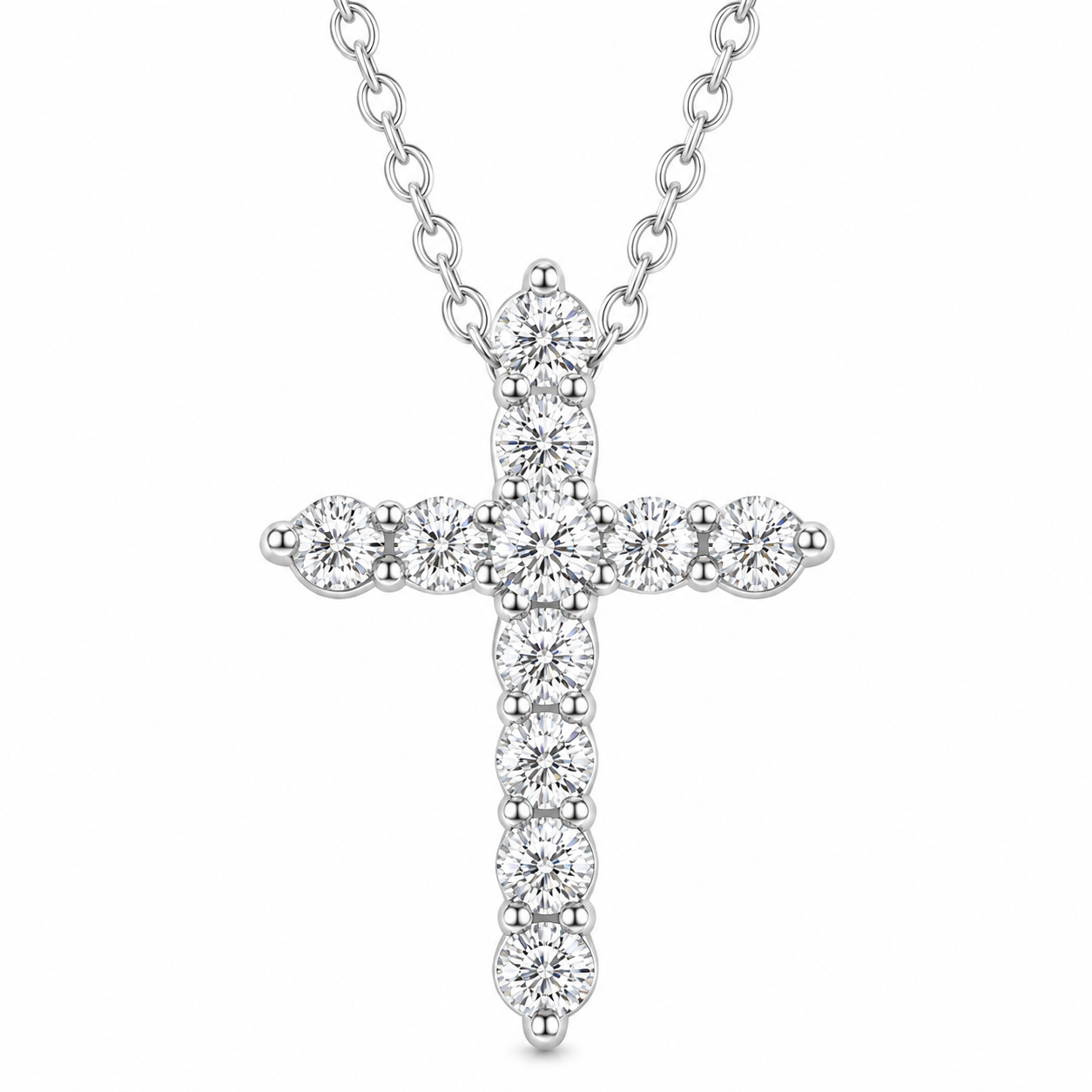 Moissanite Cross Necklace