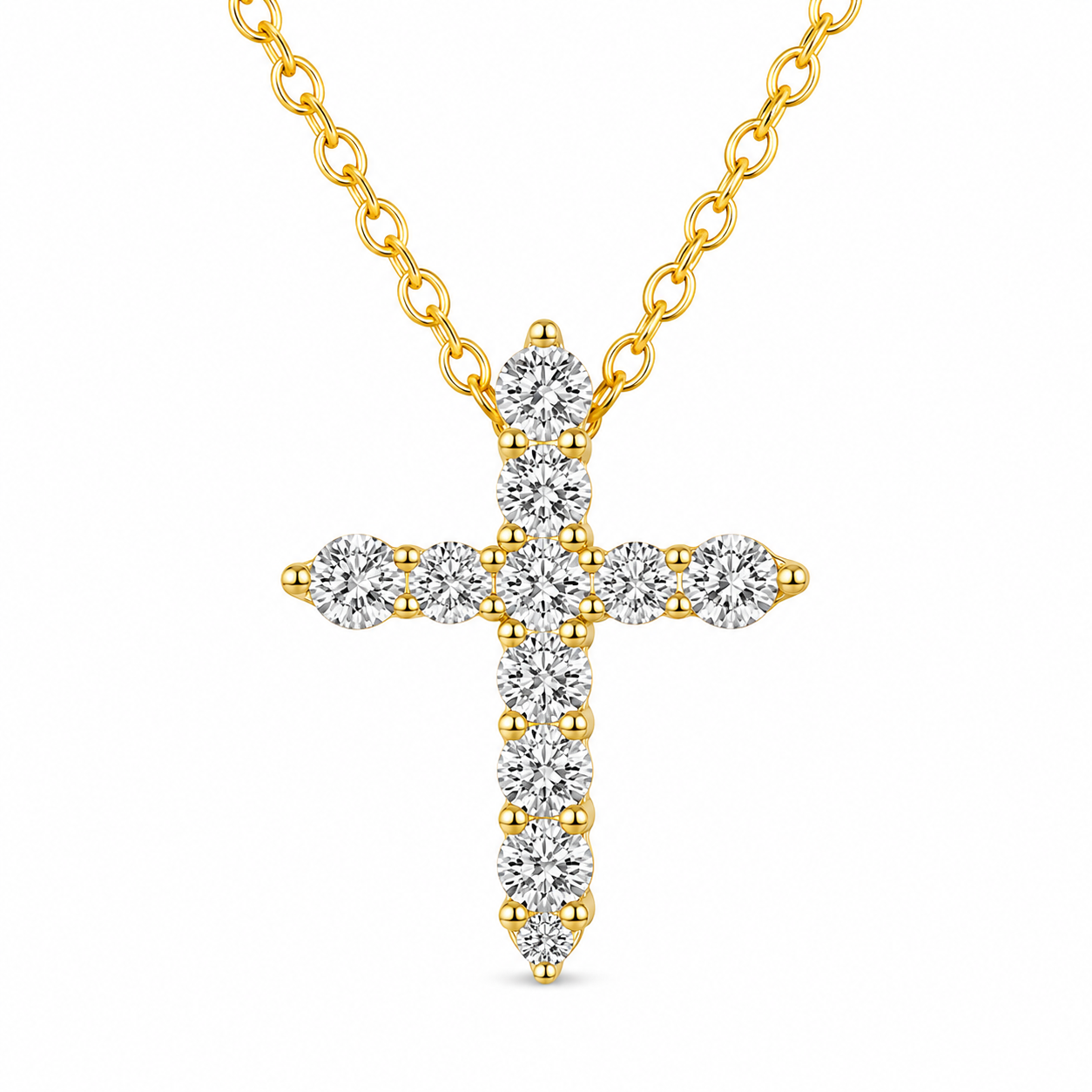 Moissanite Cross Necklace
