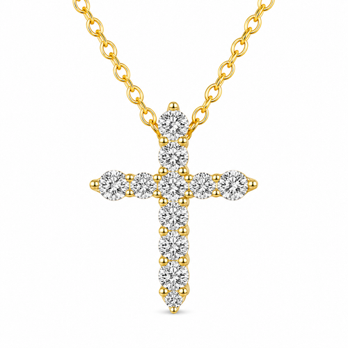 Moissanite Cross Necklace