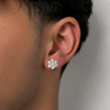 Moissanite Flower Stud Earrings