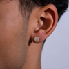 Moissanite Halo Stud Earrings
