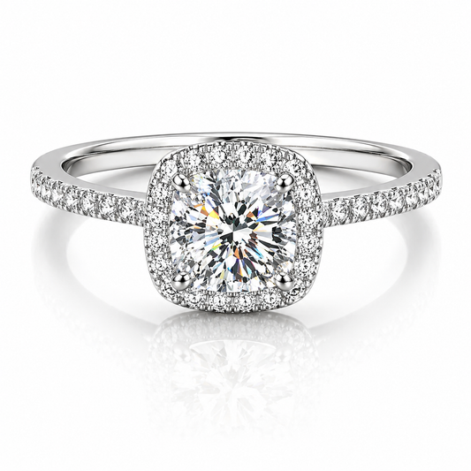 CUSHION CUT MOISSANITE RING