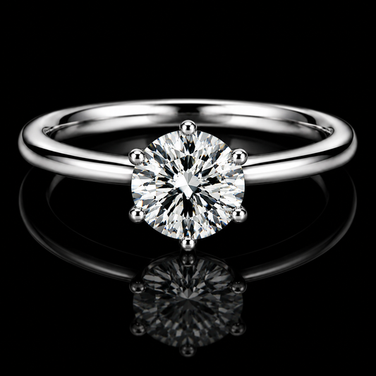 MINIMALIST SOLITAIRE MOISSANITE RING