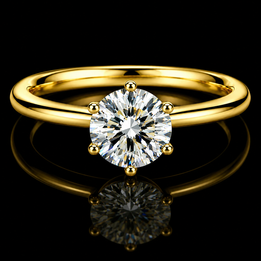 MINIMALIST SOLITAIRE MOISSANITE RING
