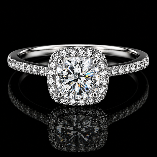 CUSHION CUT MOISSANITE RING