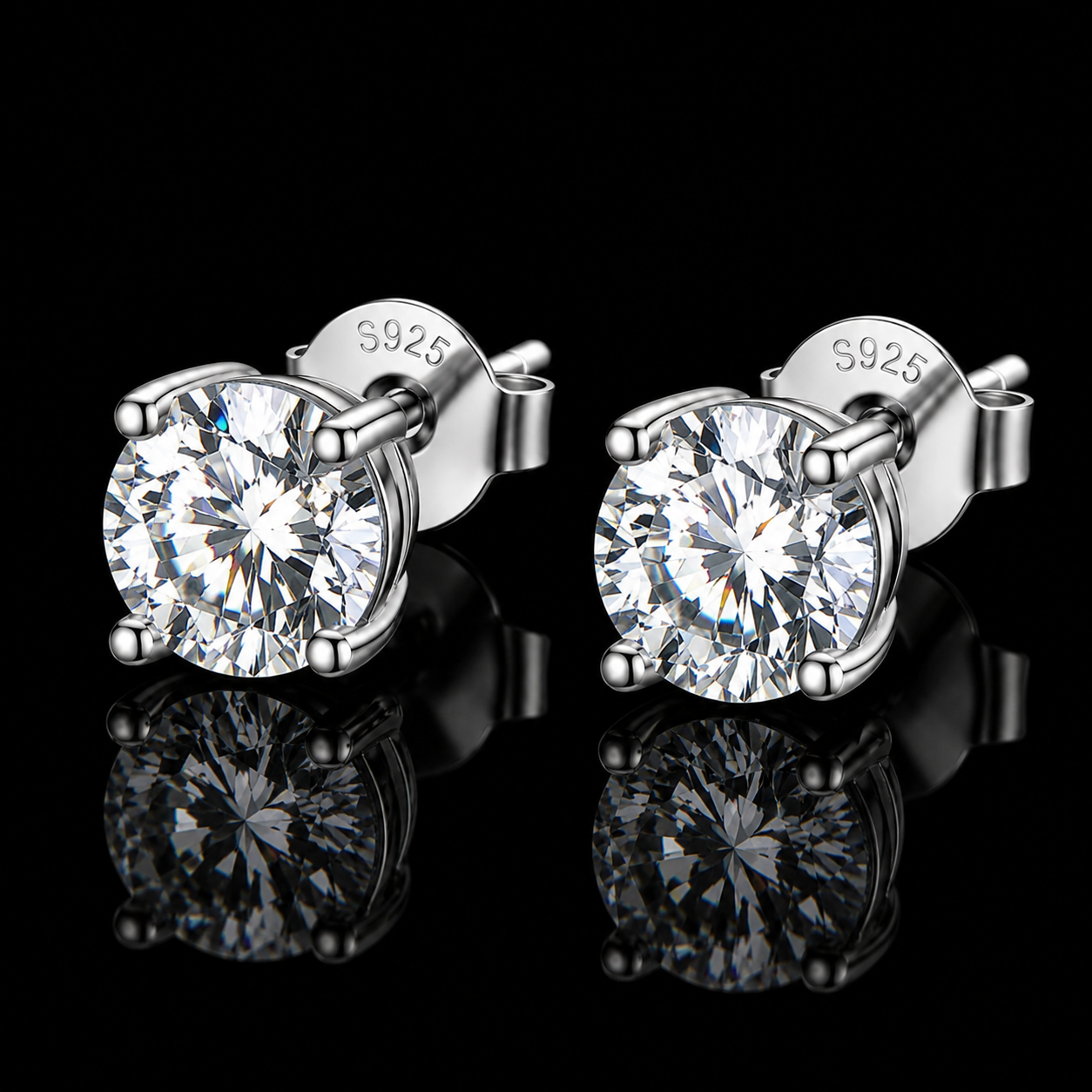 MOISSANITE EARRING STUD