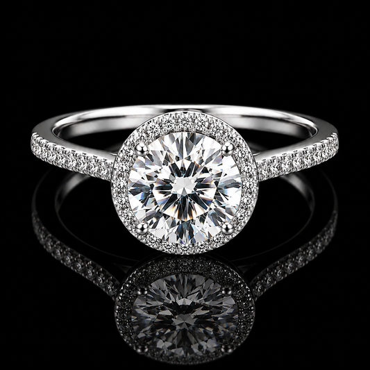 MOISSANITE HALO RING