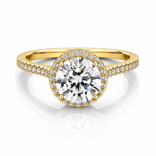 MOISSANITE HALO RING