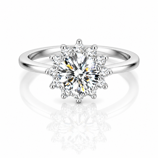 RADIANT HALO MOISSANITE RING