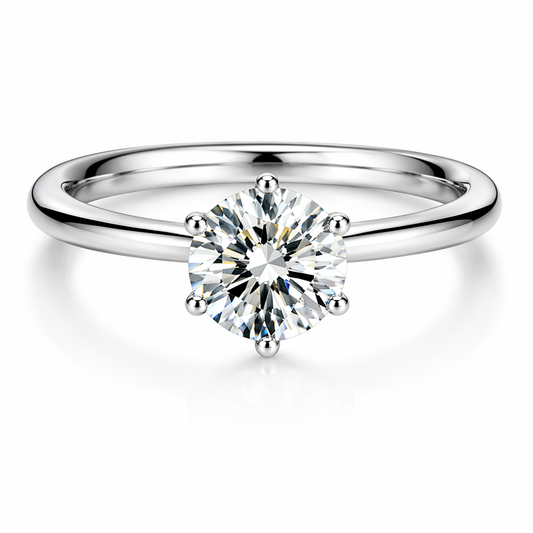 MINIMALIST SOLITAIRE MOISSANITE RING